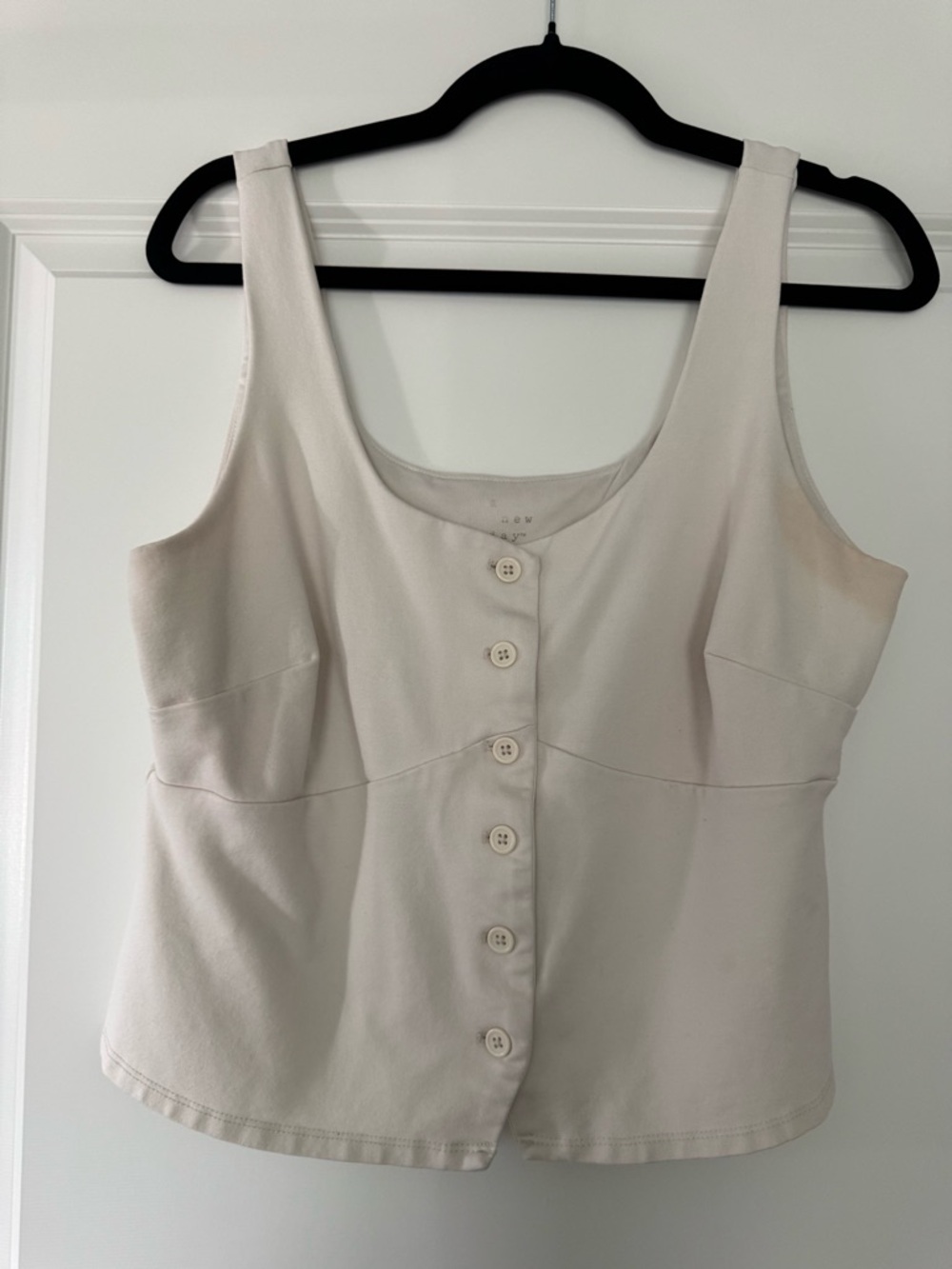 a new day Cream Button-Front Sleeveless Camisole
